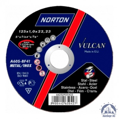 Диск отрезной по металлу 125х1,6x22,23 мм NORTON VULCAN купить в Уссурийски